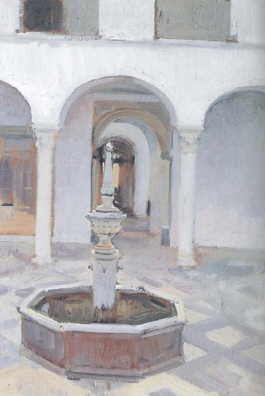 Joaquin Sorolla Atrium fountain oil painting image
